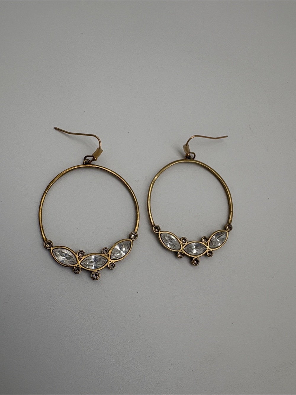 Silpada Girl Code Crystal Hoop Dangle Earrings